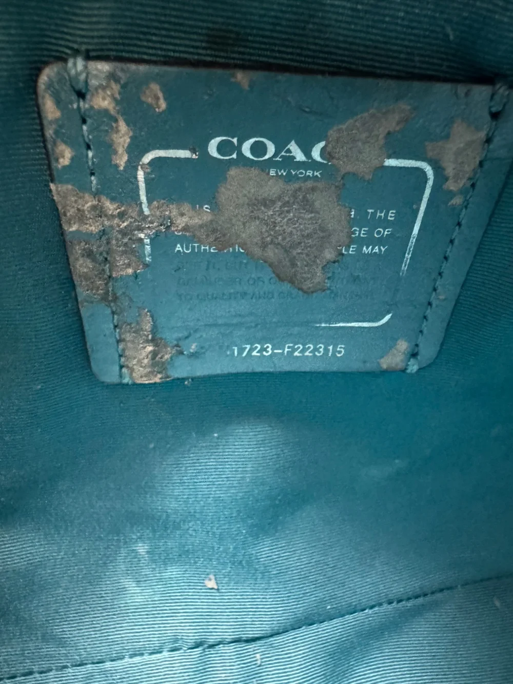 Coach Sierra Saffiano Y2K Leather Satchel Metallic Teal Blue 2017 Statement